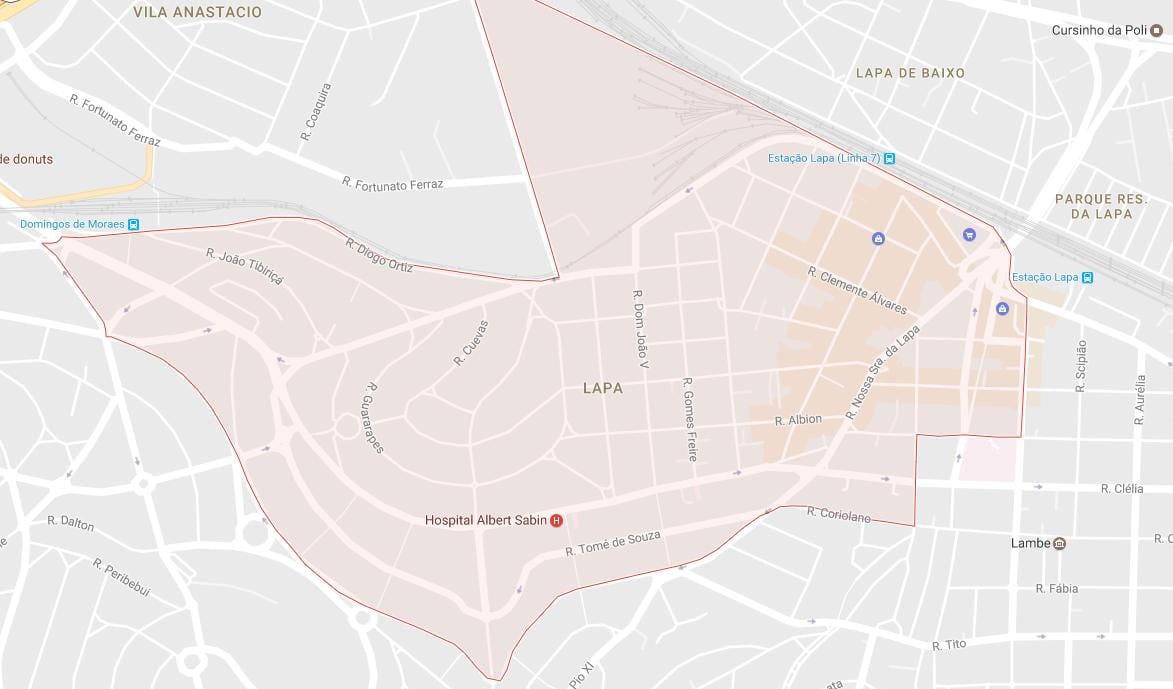 რუკა Lapa São Paulo