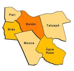 რუკა Mooca sub-prefecture