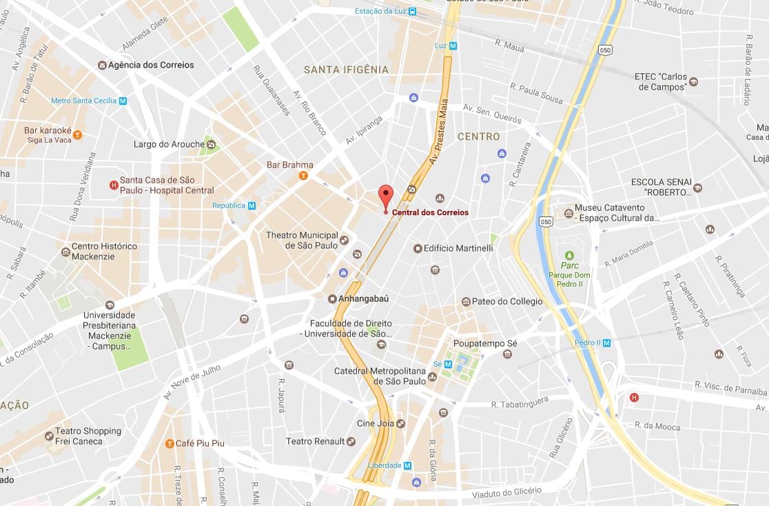 რუკა Palácio dos Correios São Paulo