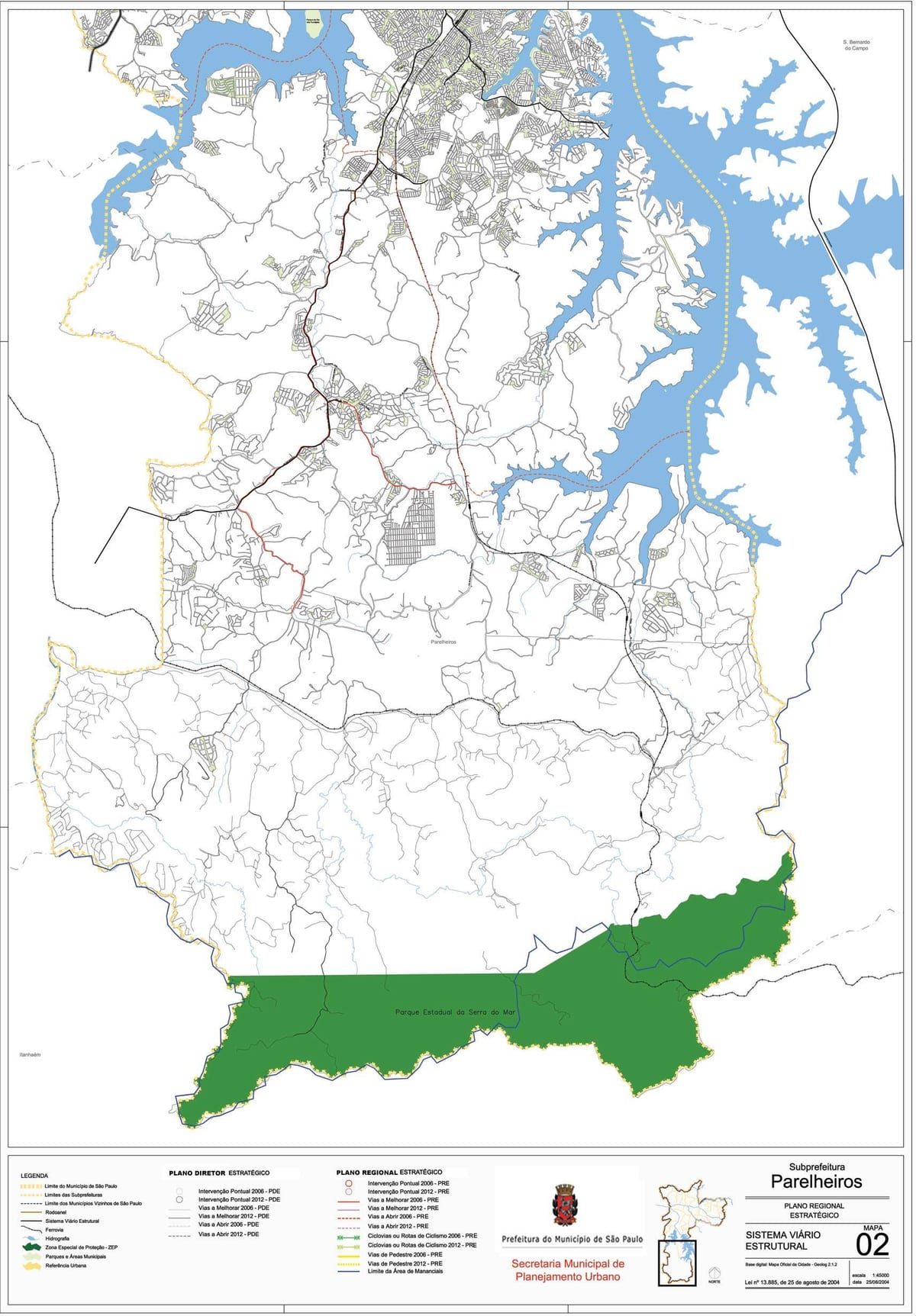რუკა Parelheiros São Paulo - გზები