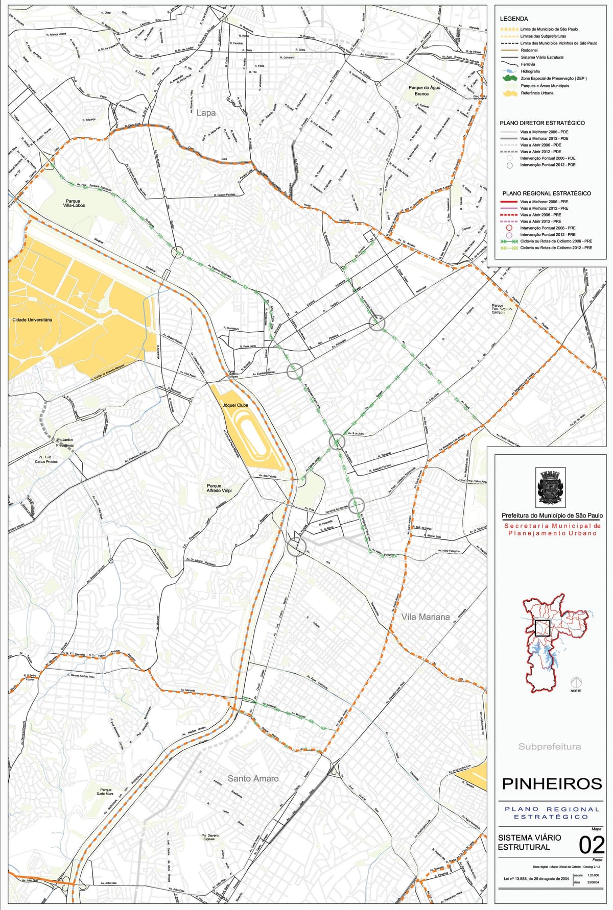 რუკა Pinheiros São Paulo - გზები