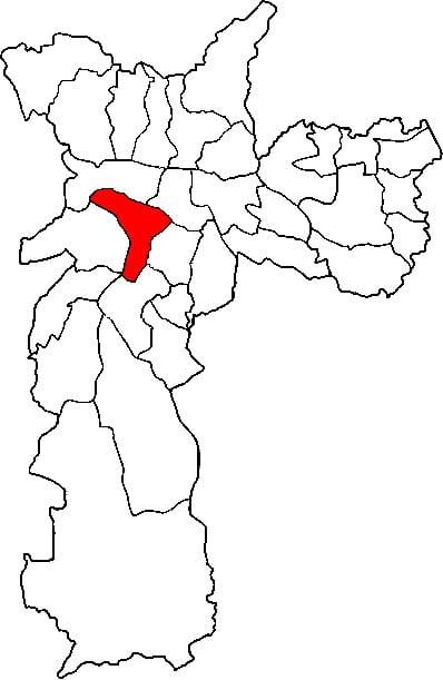 რუკა Pinheiros sub-prefecture São Paulo