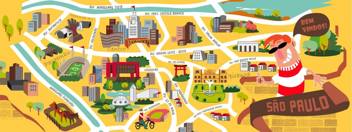 Map of São Paulo დიზაინი