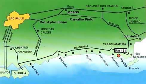 Map of São Paulo პლაჟები