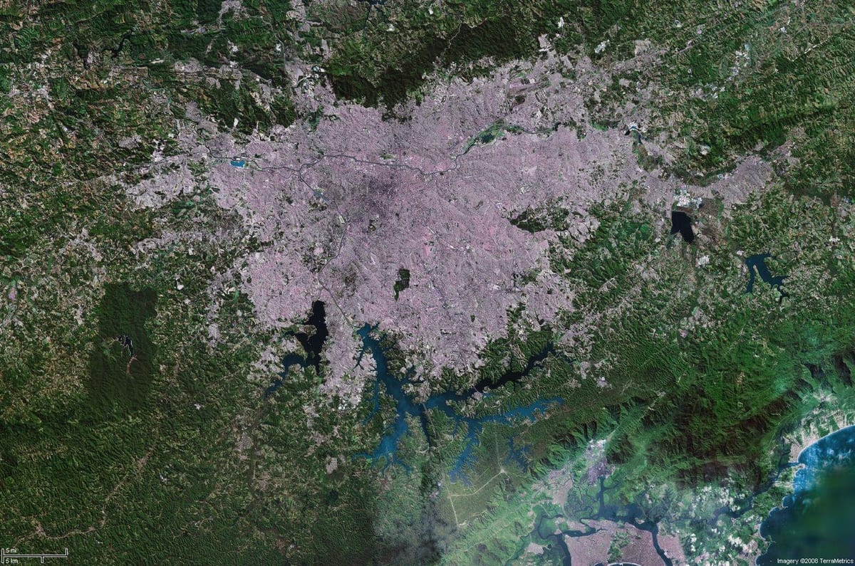 Map of São Paulo სატელიტური
