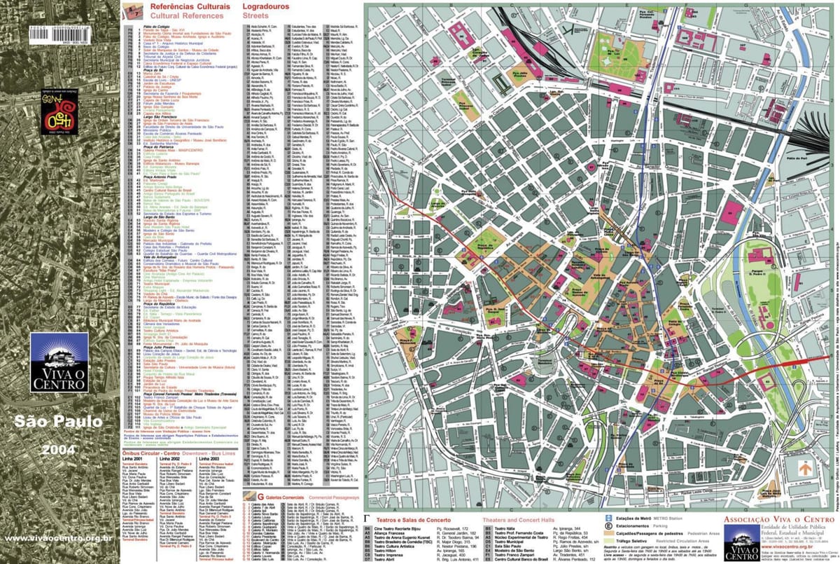 Map of São Paulo ცენტრში