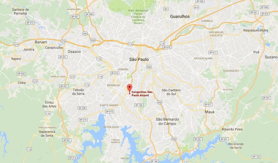 Map of São Paulo Congonhas აეროპორტში
