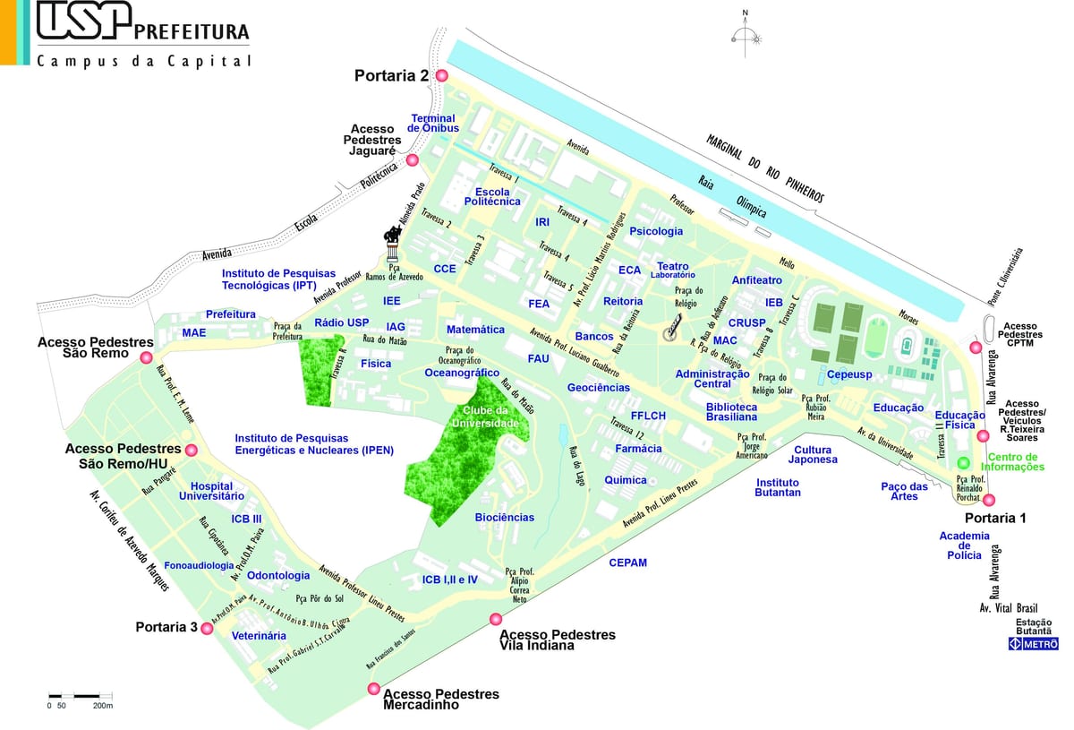 რუკა უნივერსიტეტი of São Paulo - USP