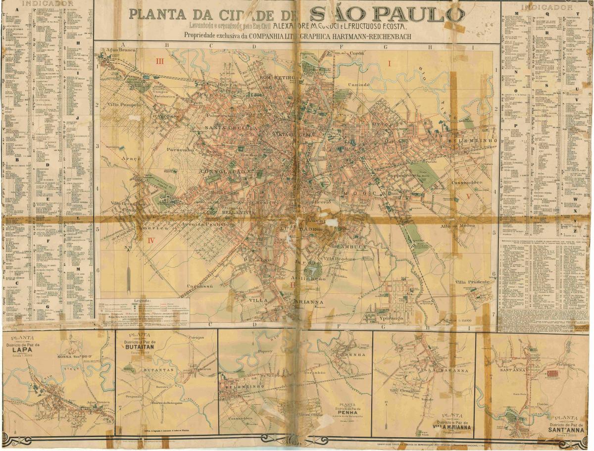რუკა ყოფილი São Paulo - 1913