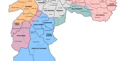 რუკა ადმინისტრაციულ zone of São Paulo