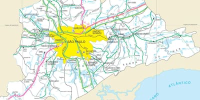 რუკა მაგისტრალების გარეუბანში São Paulo