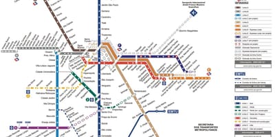 რუკა მიტროპოლიტი სატრანსპორტო of São Paulo
