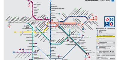 რუკა სატრანსპორტო Sao Paulo - შეზღუდული შესაძლებლობების მქონე ხელმისაწვდომობის
