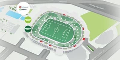 რუკა Allianz Parque - ზემო bleachers
