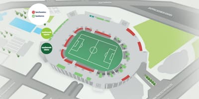 რუკა Allianz Parque - ქვედა bleachers