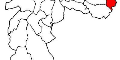 რუკა Cidade Tiradentes sub-prefecture São Paulo