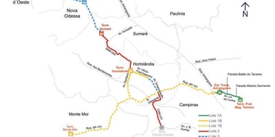 რუკა corredor metropolitano Noroeste