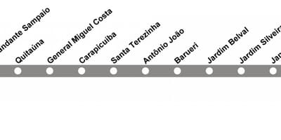 რუკა CPTM São Paulo - ხაზი 10 - Diamond