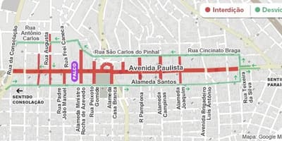 რუკა Paulista ქ. სან პაულო