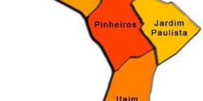 რუკა Pinheiros sub-prefecture