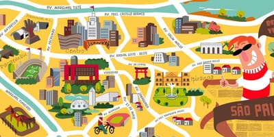 Map of São Paulo დიზაინი