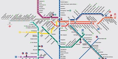 Map of São Paulo ტრანსპორტი