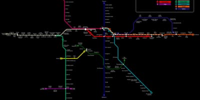 Map of São Paulo CPTM მეტრო