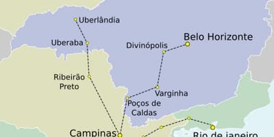 Map of São Paulo TAV