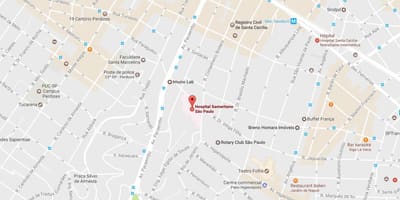 რუკა Samaritano São Paulo საავადმყოფოს