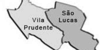 რუკა Vila Prudente sub-prefecture
